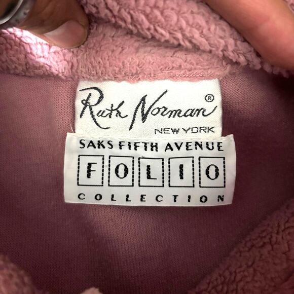 Vintage Ruth Norman Saks Fifth Avenue Coat Jacket MEDIUM Soft Pink - Picture 3 of 9